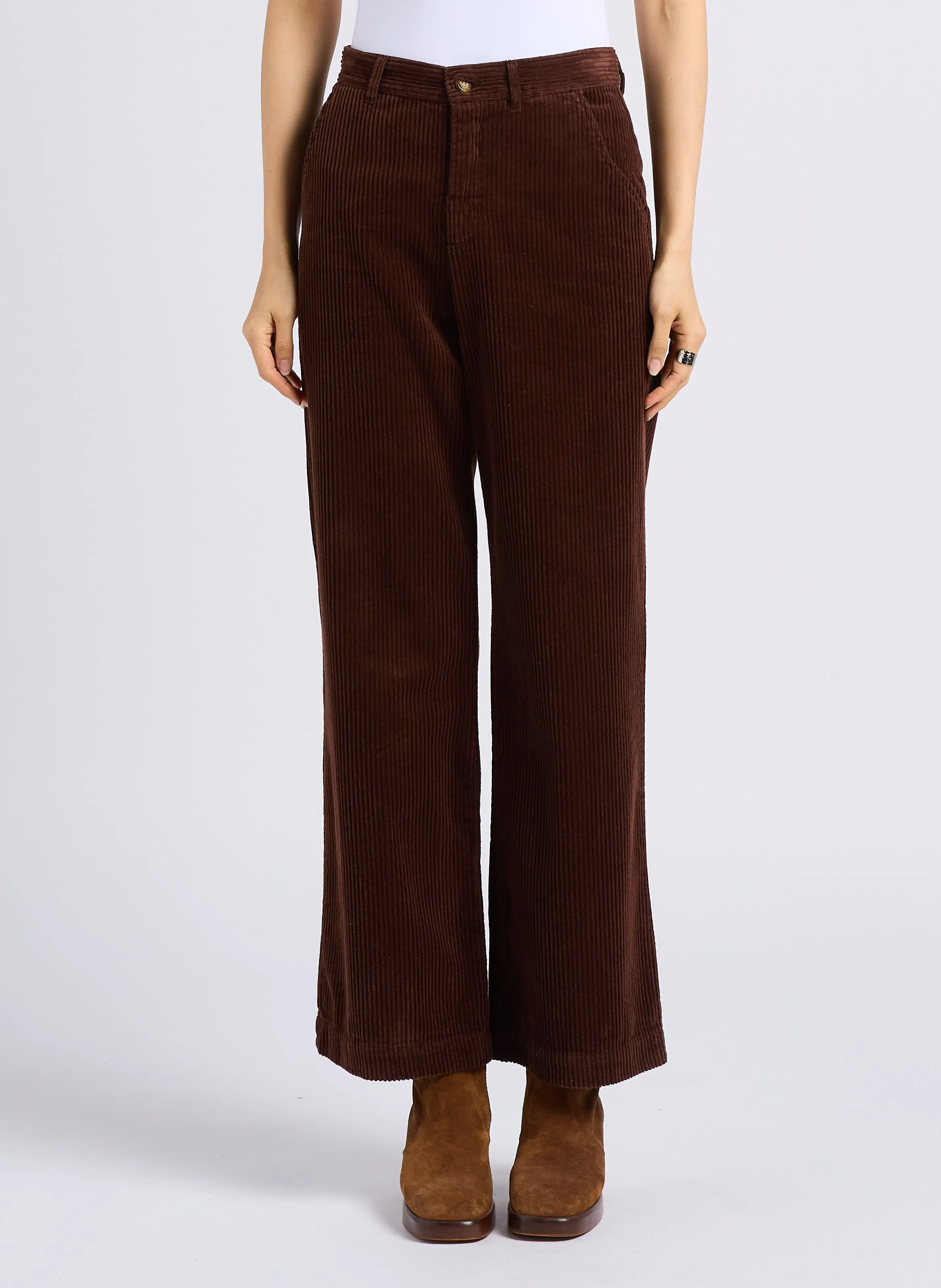 ANELLE  PANTALóN DE PANA EN MARRON