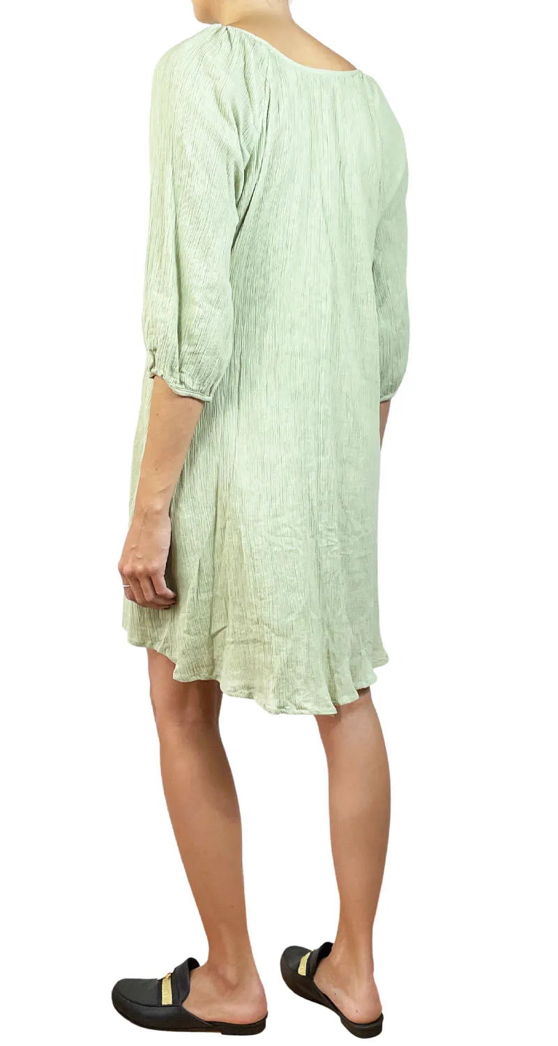 CHER Vestido Verde Corrugado