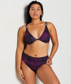 CORBEILLE HAUT DE MAILLOT HIPSTER IMP FD VIOLET.  ETAM