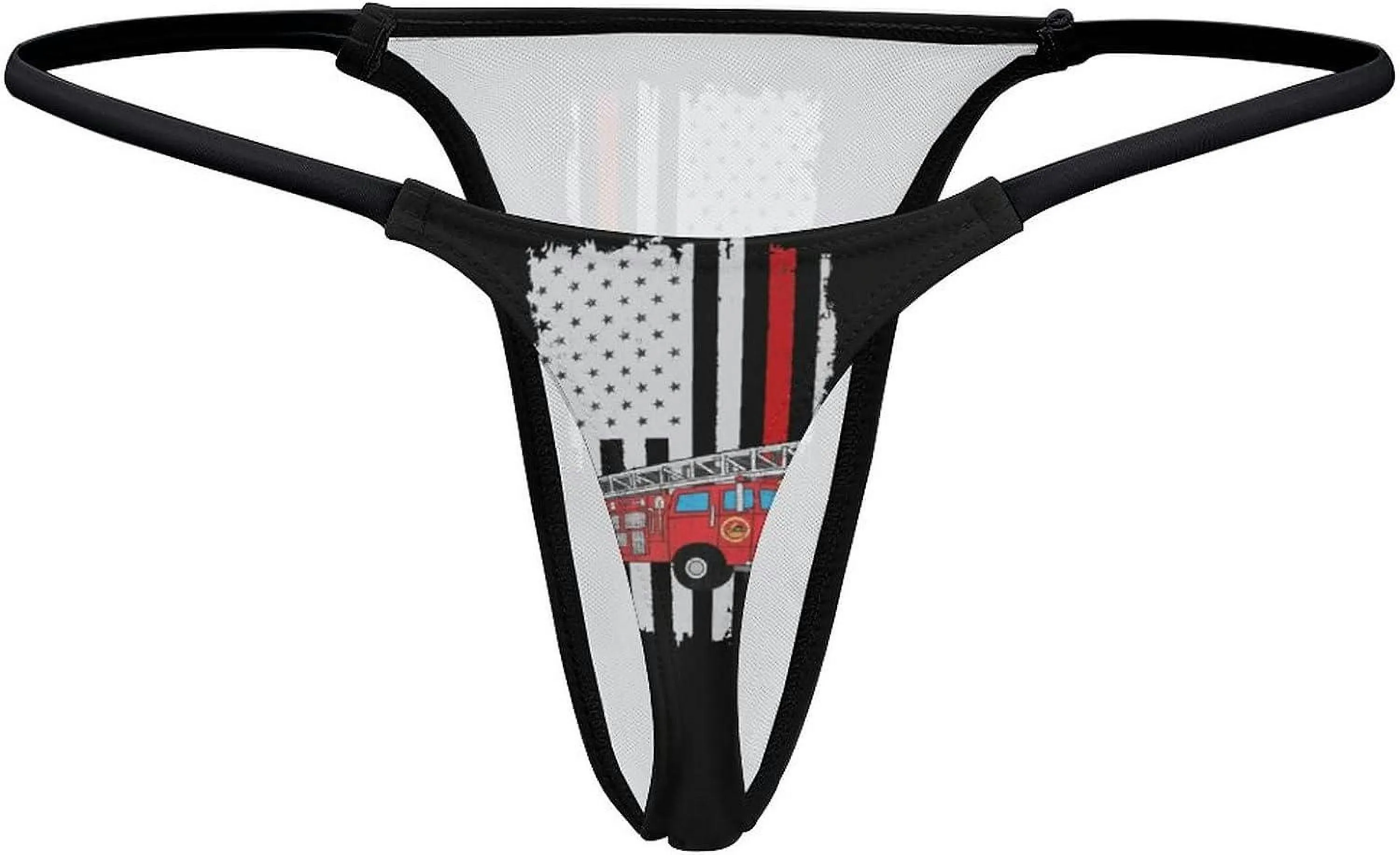 FIREMAN FIREFIGHTER AMERICAN FLAG GSTRING THONGS WOMEN'S TBACK UNDERWEAR PANTYWE426
