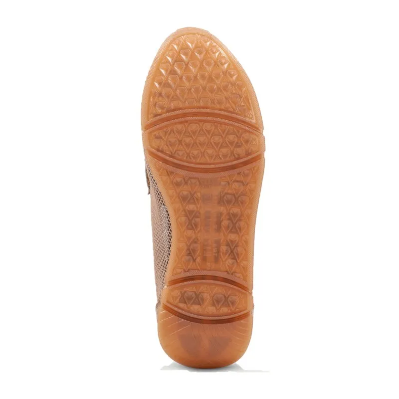 HISPANITAS Kaira Blanco y Camel HV232809 Mocasín adorno mujer