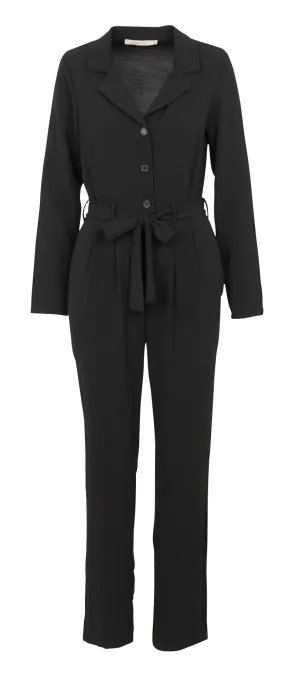 LA FEE MARABOUTEE Mono con cuello sastre en negro