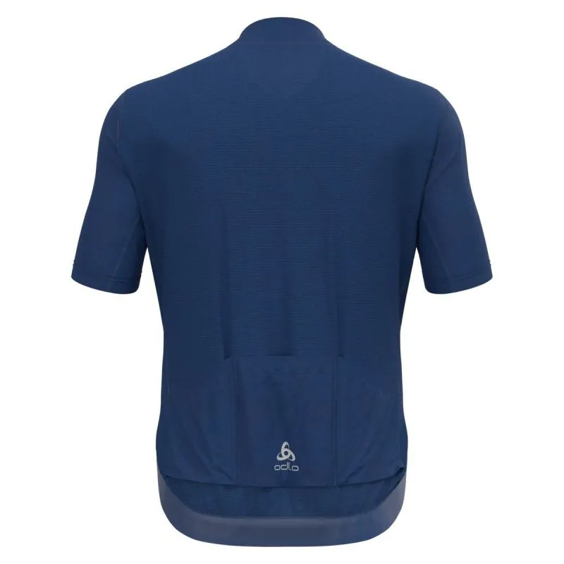 MAILLOT CICLISMO HOMBRE ODLO CAMISETA S/U COLLAR S/S FULL ZIP ZEROWEIGHT CHILLTEC (LIMOGES)