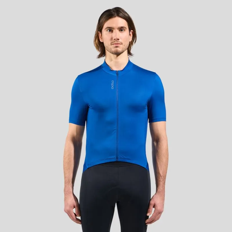 MAILLOT CICLISMO HOMBRE ODLO CAMISETA S/U COLLAR S/S FULL ZIP ZEROWEIGHT CHILLTEC (LIMOGES)