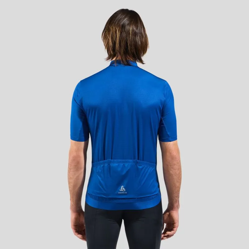 MAILLOT CICLISMO HOMBRE ODLO CAMISETA S/U COLLAR S/S FULL ZIP ZEROWEIGHT CHILLTEC (LIMOGES)