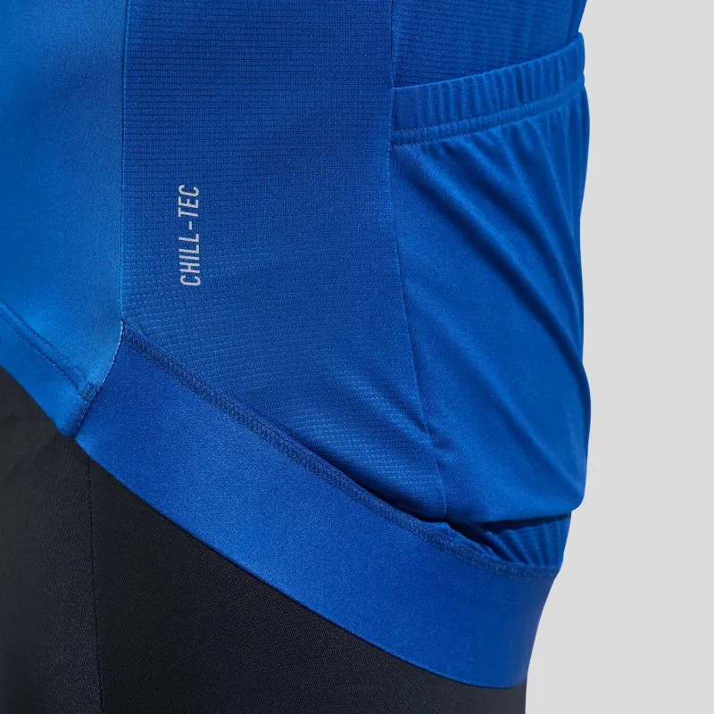 MAILLOT CICLISMO HOMBRE ODLO CAMISETA S/U COLLAR S/S FULL ZIP ZEROWEIGHT CHILLTEC (LIMOGES)