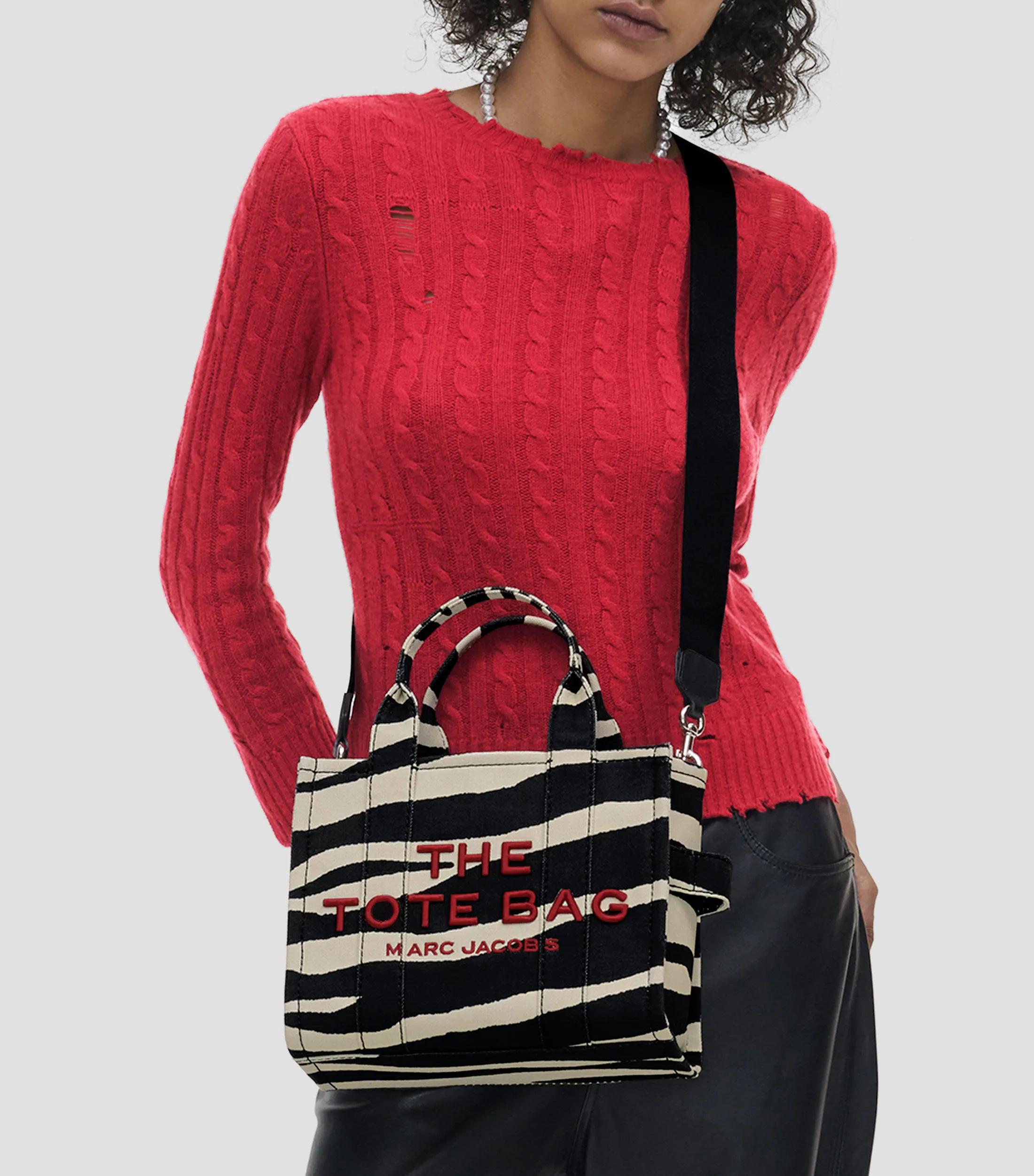 Marc Jacobs Bolso tote chico The Zebra Canvas Mujer