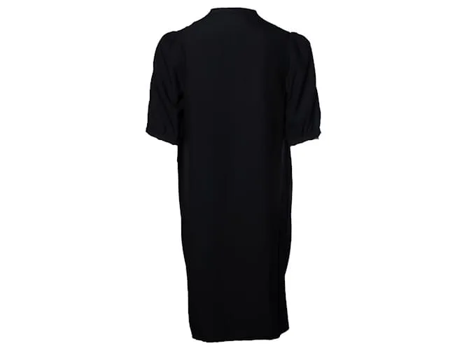 Paul & Joe Paul y Joe, vestido negro con cuello drapeado 