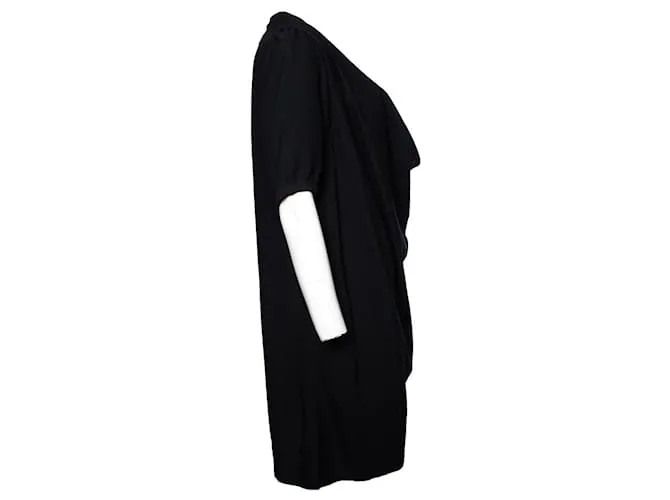 Paul & Joe Paul y Joe, vestido negro con cuello drapeado 
