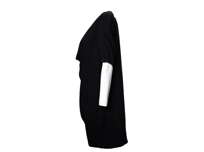 Paul & Joe Paul y Joe, vestido negro con cuello drapeado 