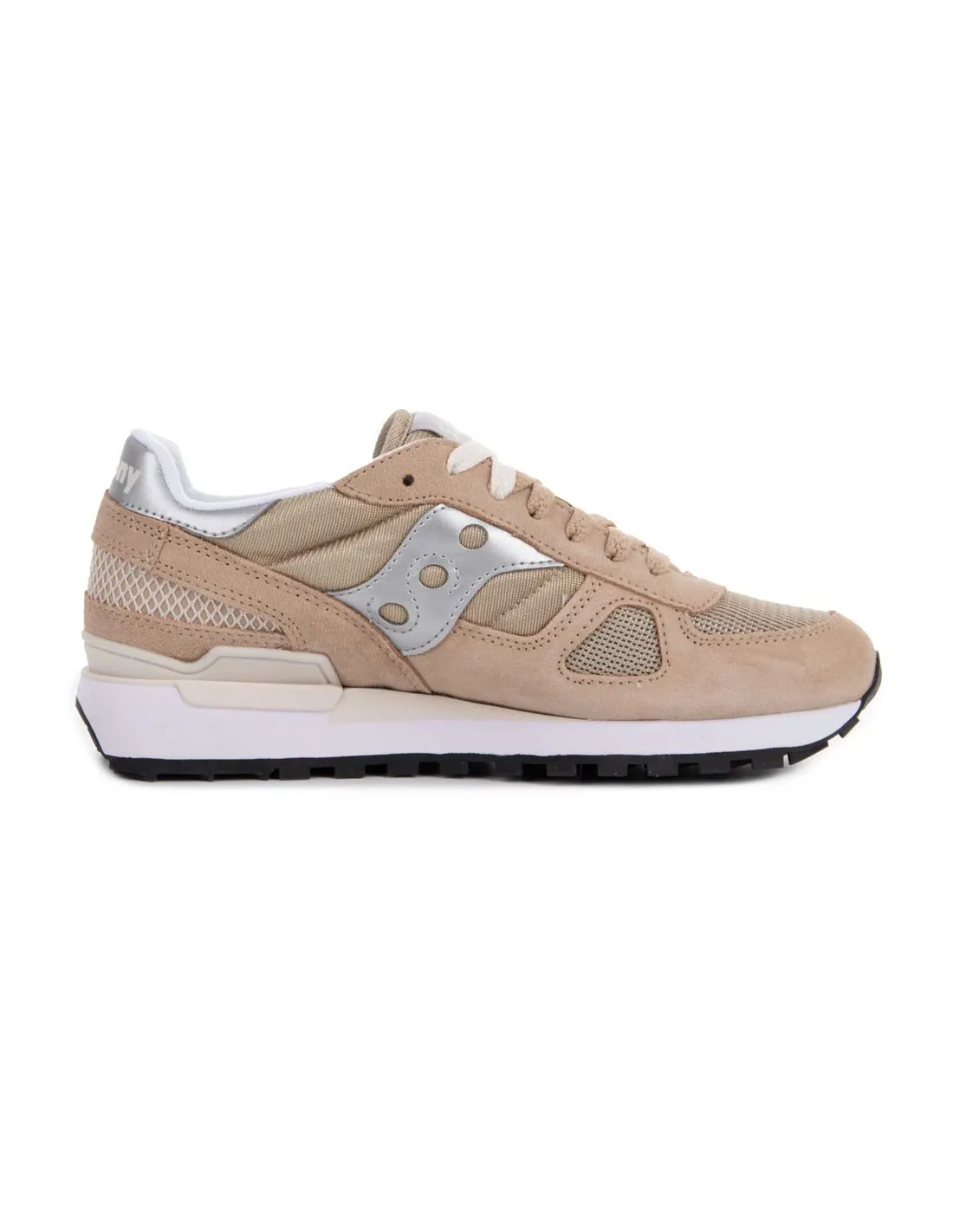 SAUCONY  ZAPATILLAS BEIGE Y PLATA SHADOW ORIGINAL MUJER