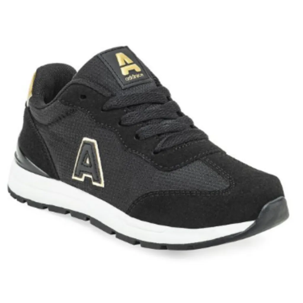 ZAPATILLAS DEPORTIVAS NIñOS/NIñAS ADDNICE LOS ANGELES NEGRO/DORADO  30 AL 36
