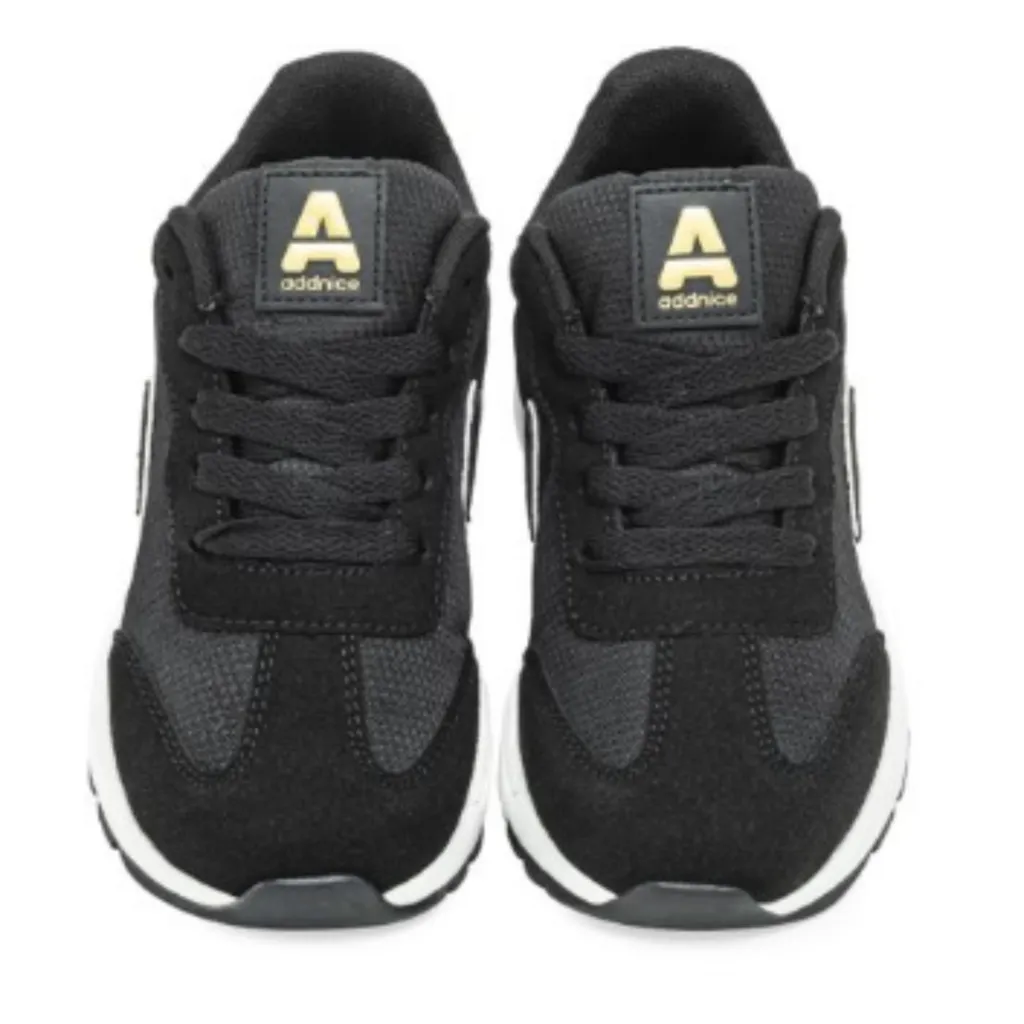 ZAPATILLAS DEPORTIVAS NIñOS/NIñAS ADDNICE LOS ANGELES NEGRO/DORADO  30 AL 36