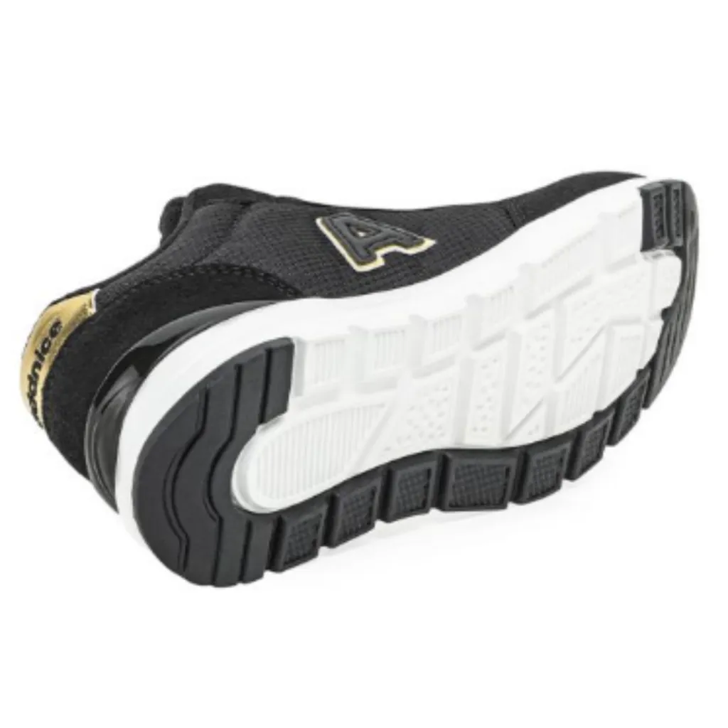 ZAPATILLAS DEPORTIVAS NIñOS/NIñAS ADDNICE LOS ANGELES NEGRO/DORADO  30 AL 36