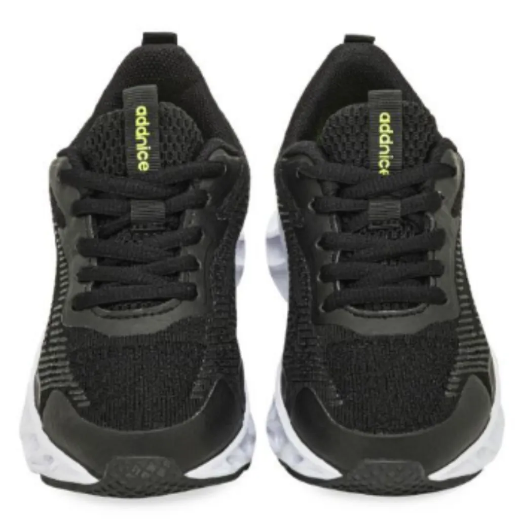 ZAPATILLAS DEPORTIVAS NIñOS/NIñAS ADDNICE VESUBIO NEGRO/LIMA  29 AL 34