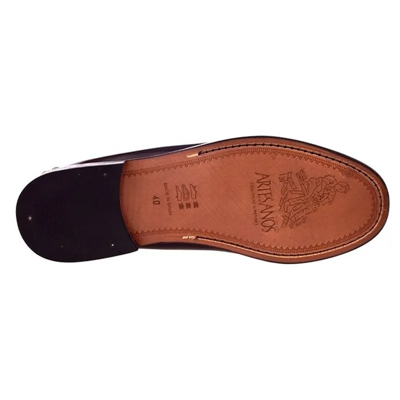 Zapatos Castellanos Hombre Piel Borlas 302 Burdeos, Latino